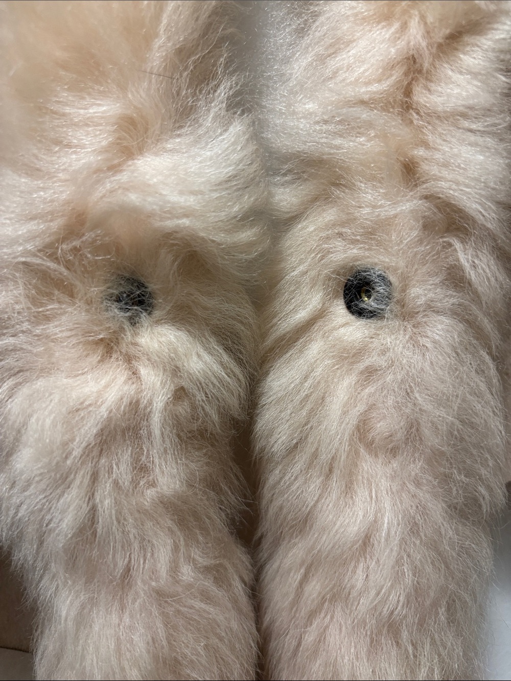 Luxurious Asymmetrical Pink Lamb Fur- Women's Coat Accessory - Picture 3 of 3